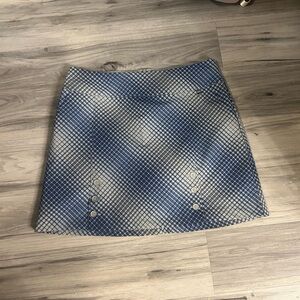 Nike Golf Blue and White Patterned Mini Skirt w/ shorts underneath